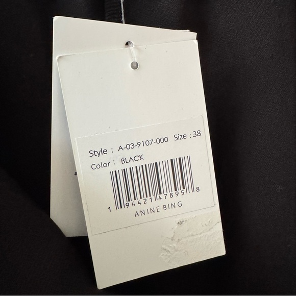 Anine Bing West Pant in Black Size 38 - Picture 5 of 7